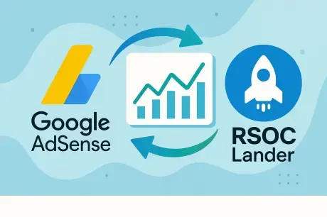 Google AdSense RSOC Tracking Integration with ClickFlare showing API connection, conversion tracking, and revenue attribution workflow.